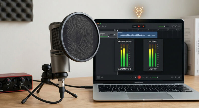 tips in recording internal audio and microphone