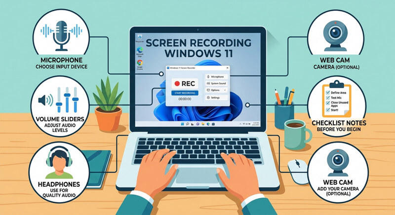 tips in recording screen with audio in windows 11