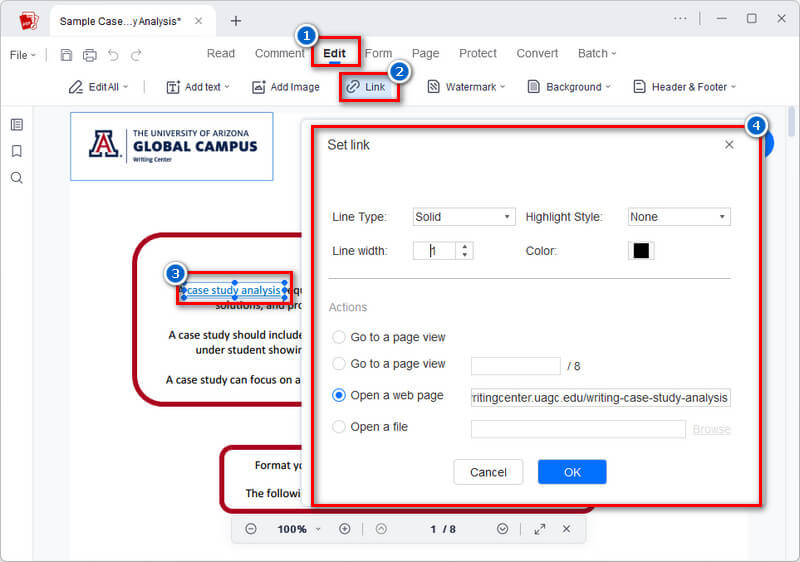 use acepdf to add, edit, or remove hyperlinks on pdf