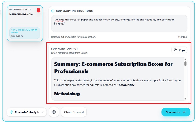Review Structured Insights