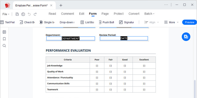 Optimize Form Layout