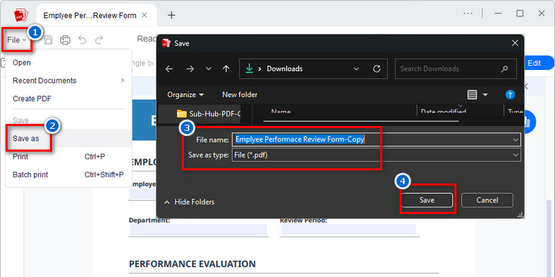 Export Fillable PDF