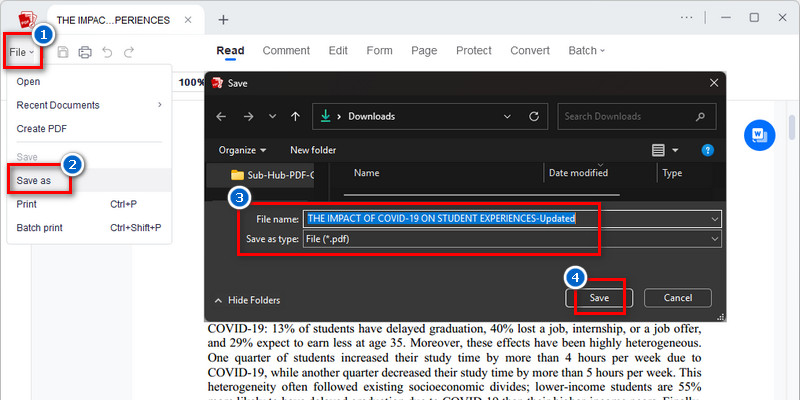 save your pdf