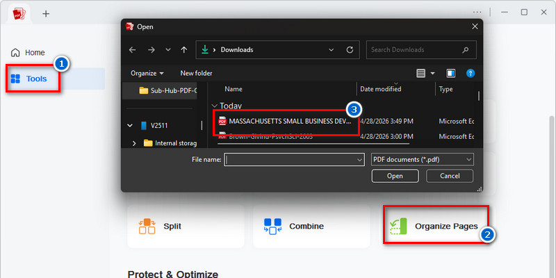 Enter Organize PDF