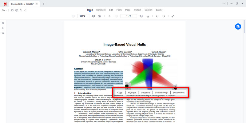 review and export file