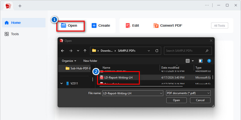 Upload PDFs