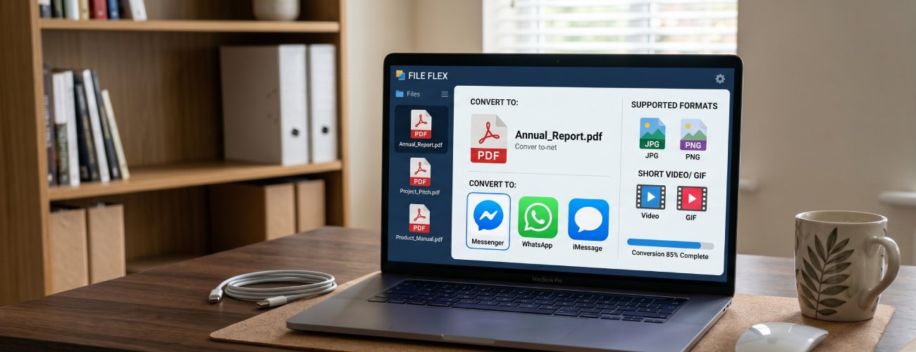 convert pdf for messasing app