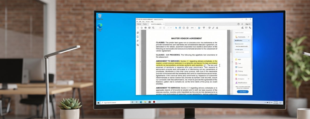 update vendor agreement