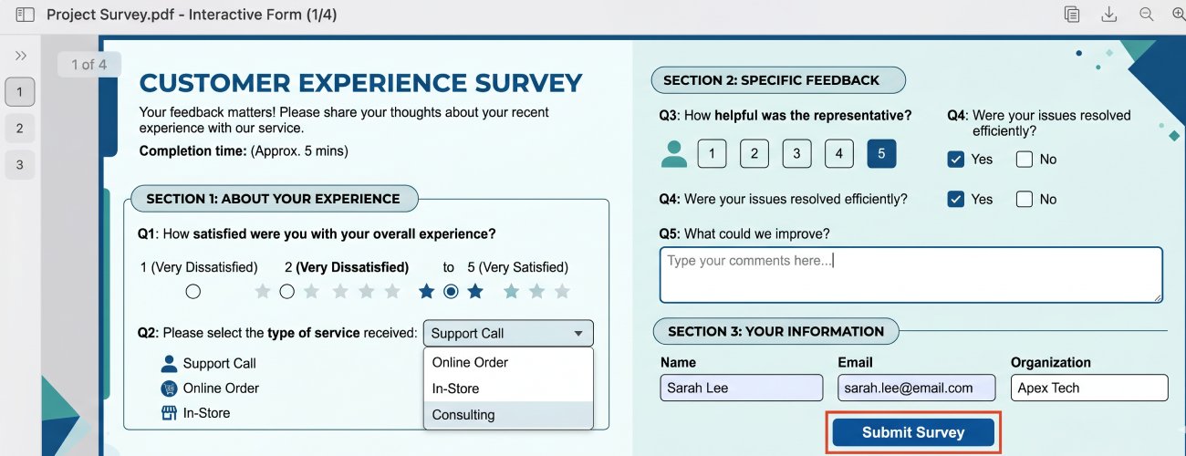 feedback form