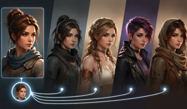 generate multiple version of a character