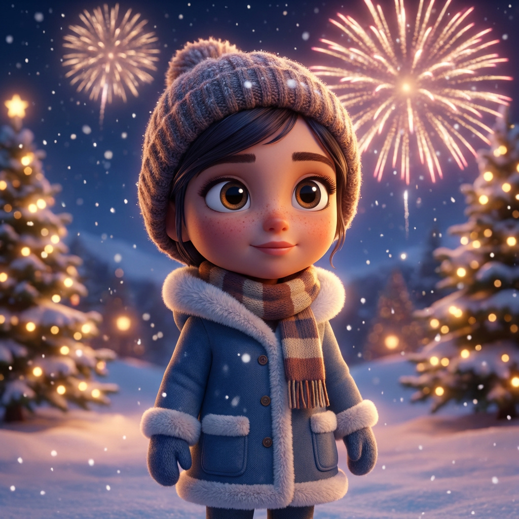 Fireworks Winter Chibi