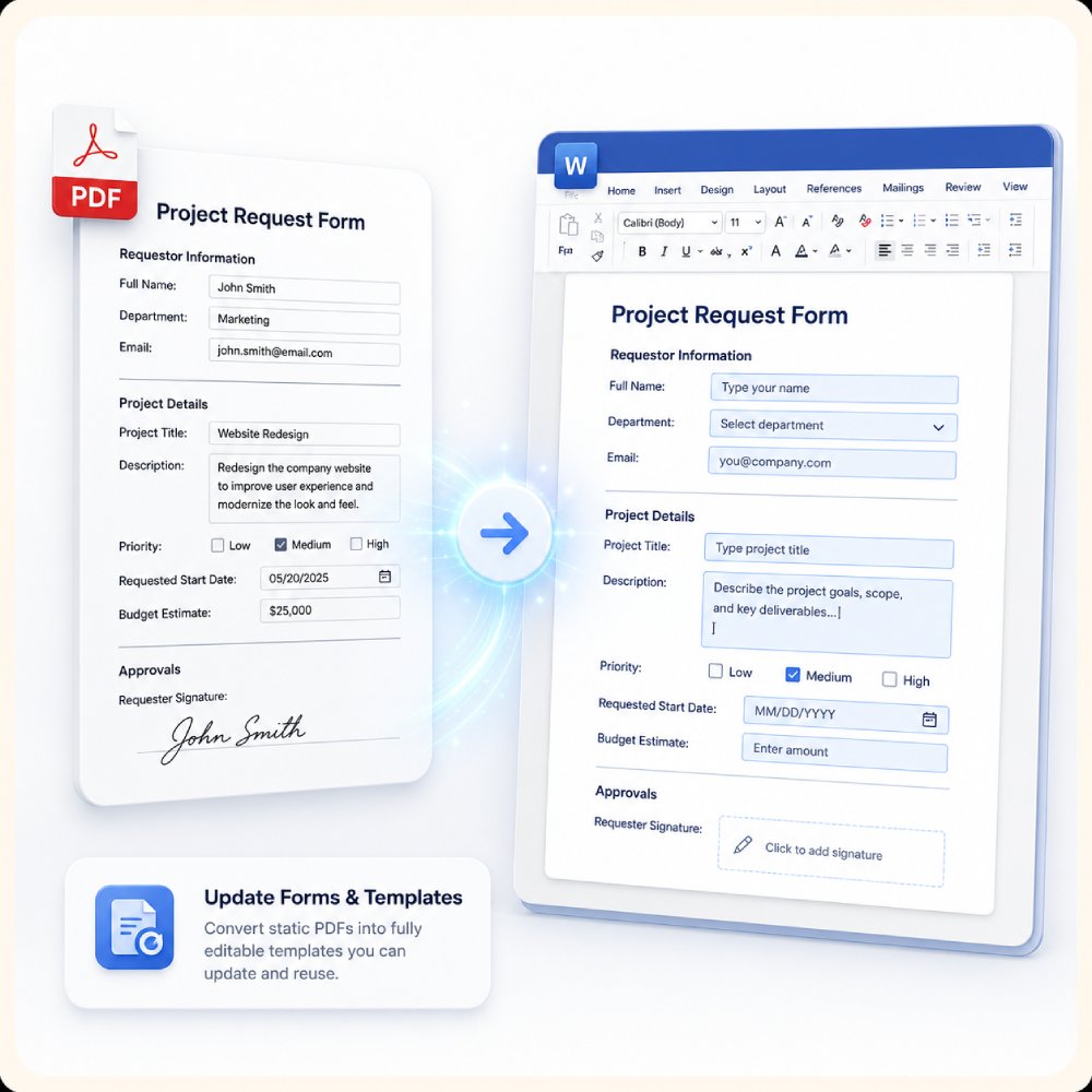 Update Forms and Templates