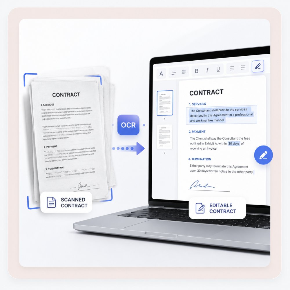 Edit Scanned Contracts