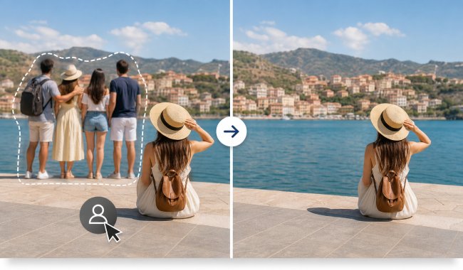 effortlessly remove people from any photo